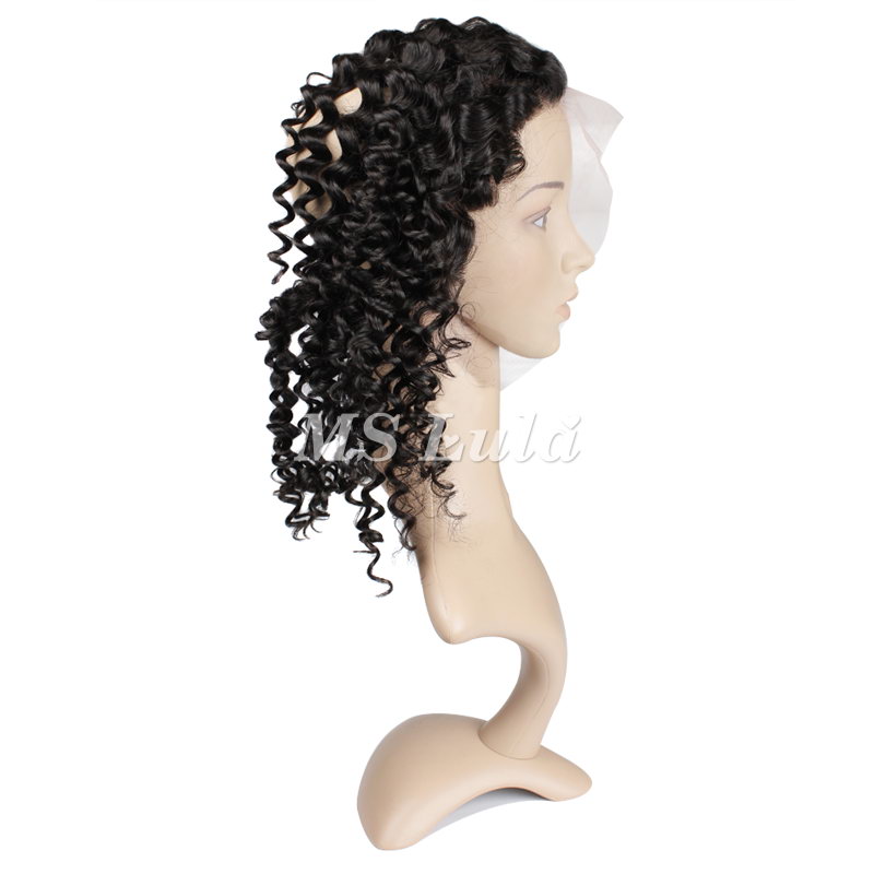 Virgin Hair Deep Wave 360 Lace Frontal Closure 13.5x4x2 With Elastic Band - 图片 2